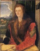 Albrecht Durer Young Man as St.Sebastian oil painting artist